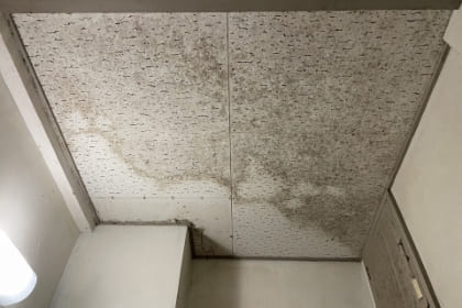 雨漏りをした天井の写真